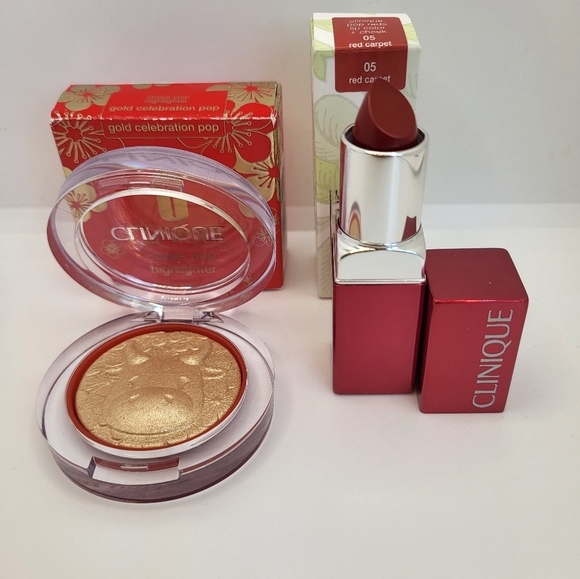 Clinique Bundle Highlight+lipstick /New/Limited Edition - Picture 1 of 6